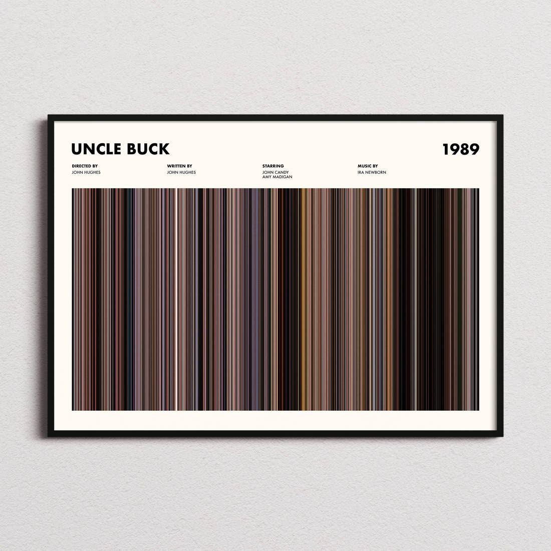 Uncle Buck Movie Barcode Poster