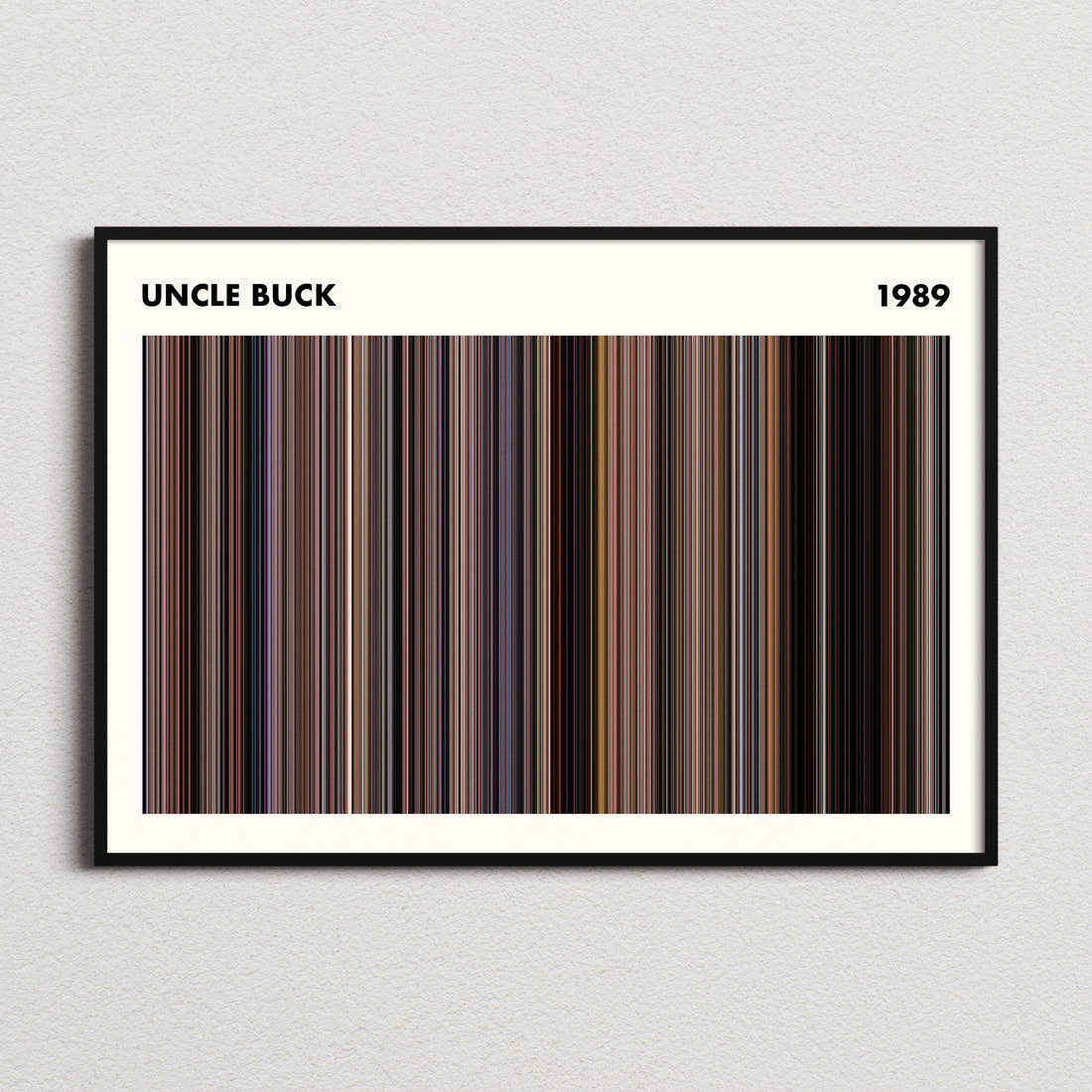Uncle Buck Movie Barcode Poster - Simplified