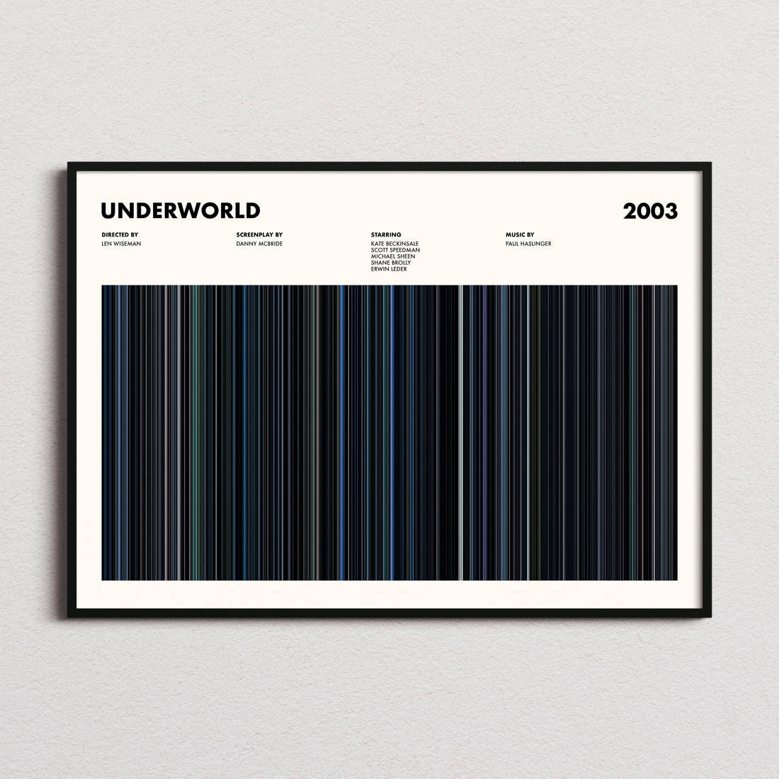 Underworld Movie Barcode Poster