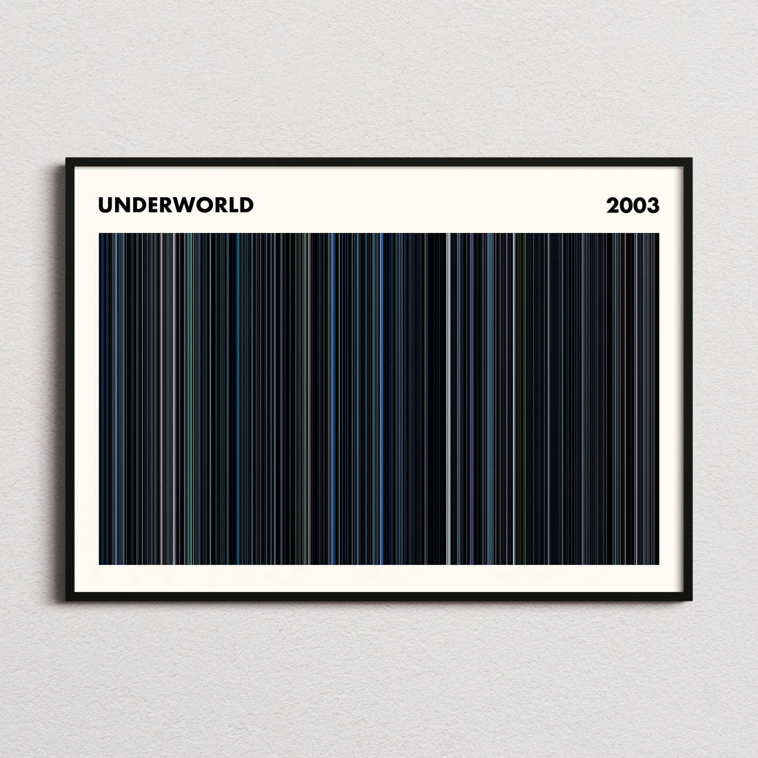 Underworld Movie Barcode Poster - Simplified