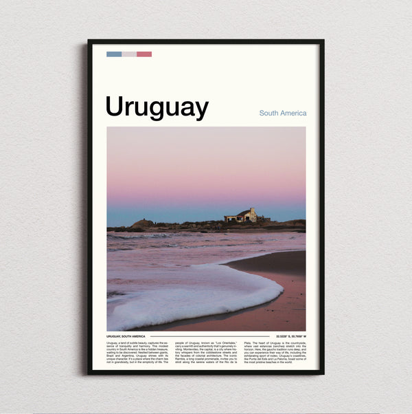 Uruguay - Beach House At Dusk - Travel Print
