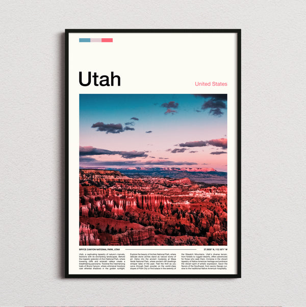 Utah - Canyon Hoodoos At Dusk - Travel Print