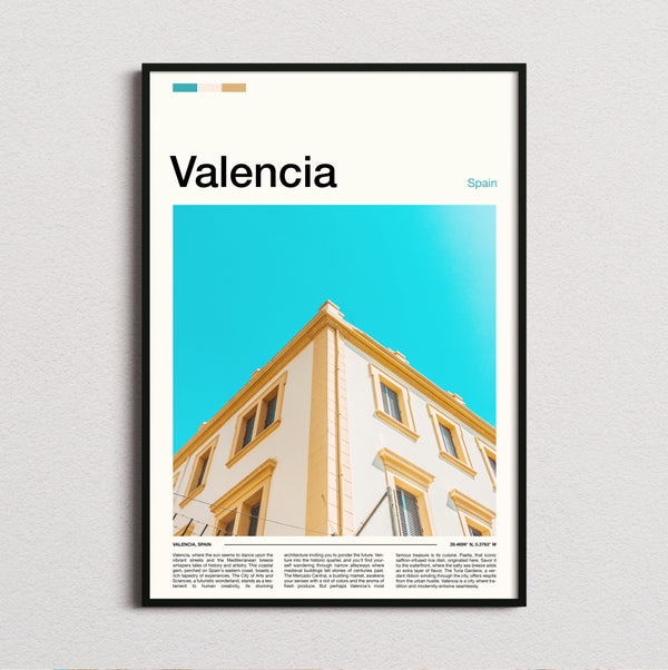 Valencia - Yellow Building Corner - Travel Print