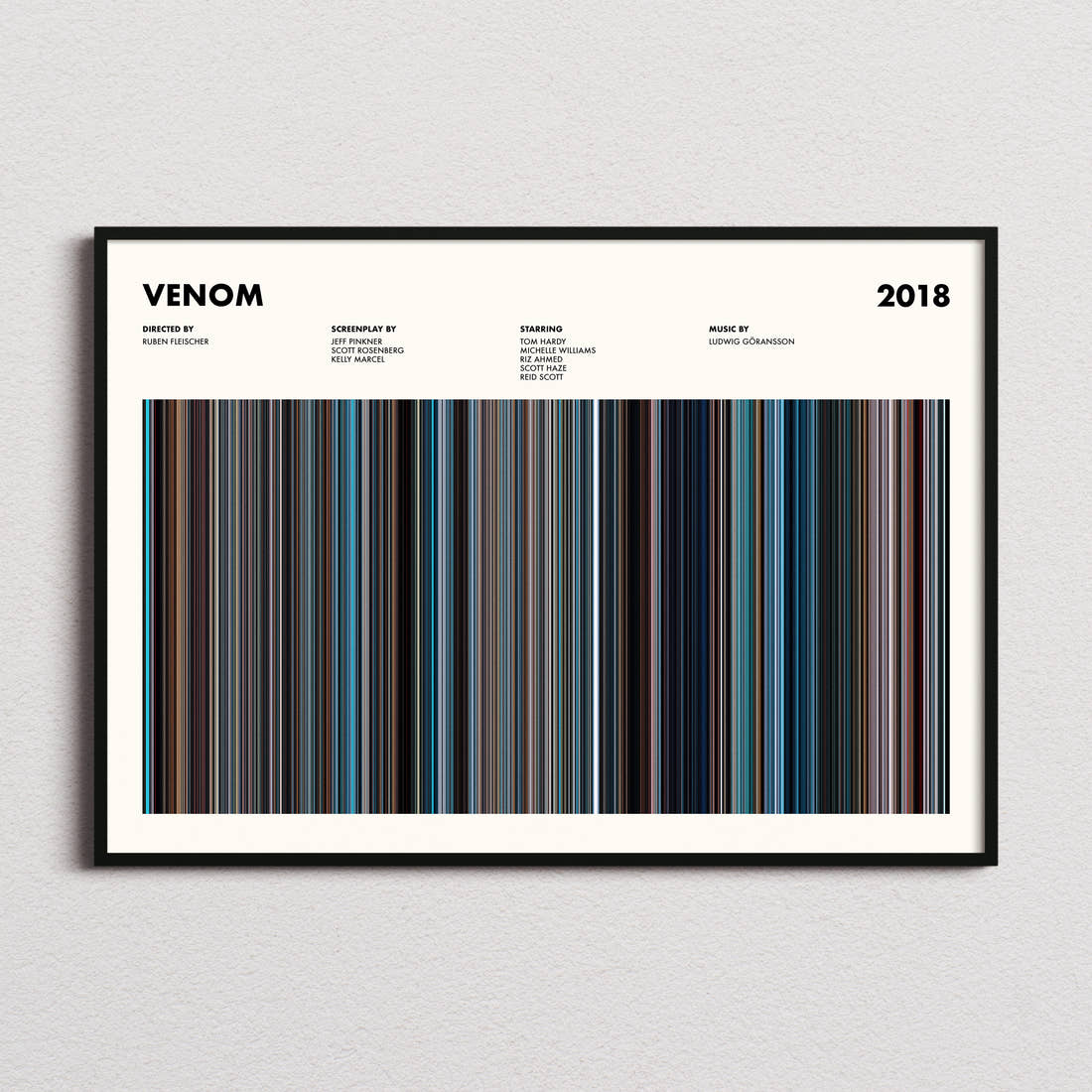 Venom Movie Barcode Poster