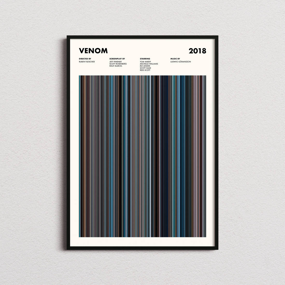 Venom Movie Barcode Poster