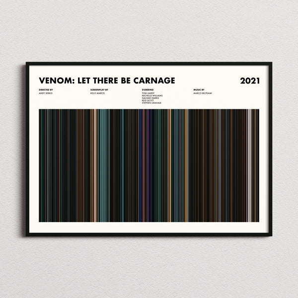 Venom: Let There Be Carnage Movie Barcode Poster