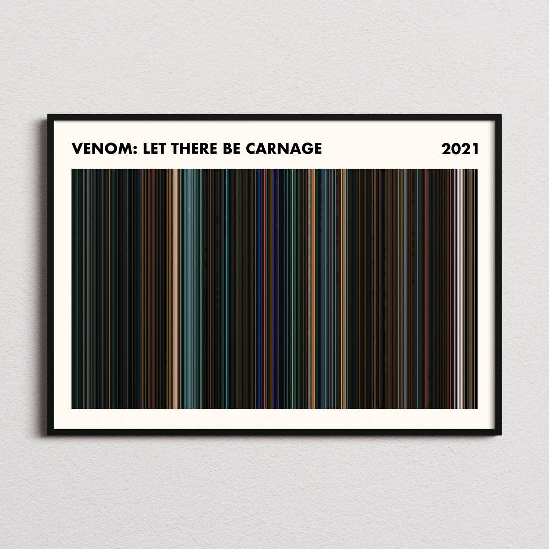 Venom: Let There Be Carnage Movie Barcode Poster - Simplified