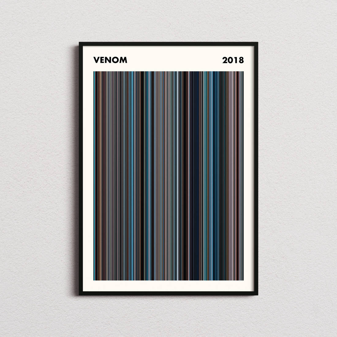 Venom Movie Barcode Poster - Simplified