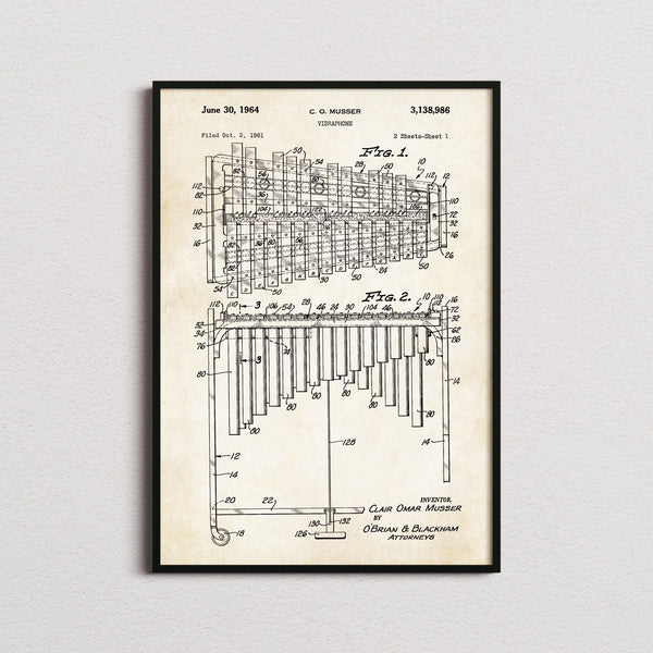 Vibraphone Patent Print