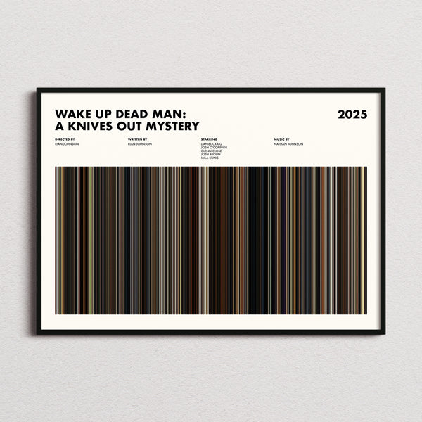 Wake Up Dead Man: A Knives Out Mystery Movie Barcode Poster