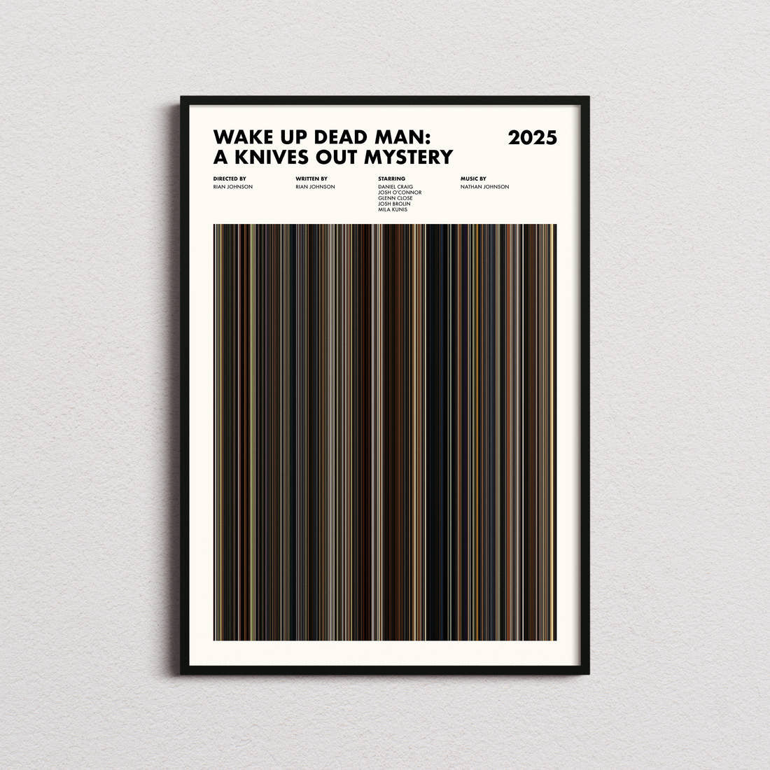 Wake Up Dead Man: A Knives Out Mystery Movie Barcode Poster