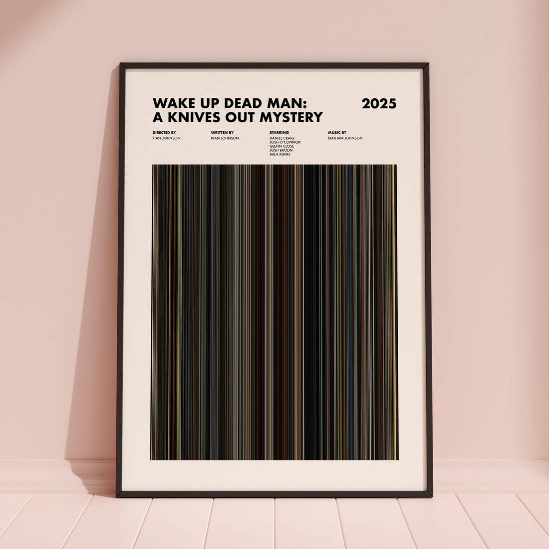 Wake Up Dead Man: A Knives Out Mystery Movie Barcode Poster