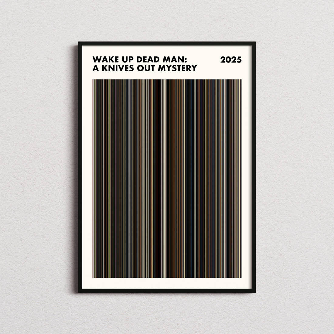 Wake Up Dead Man: A Knives Out Mystery Movie Barcode Poster - Simplified