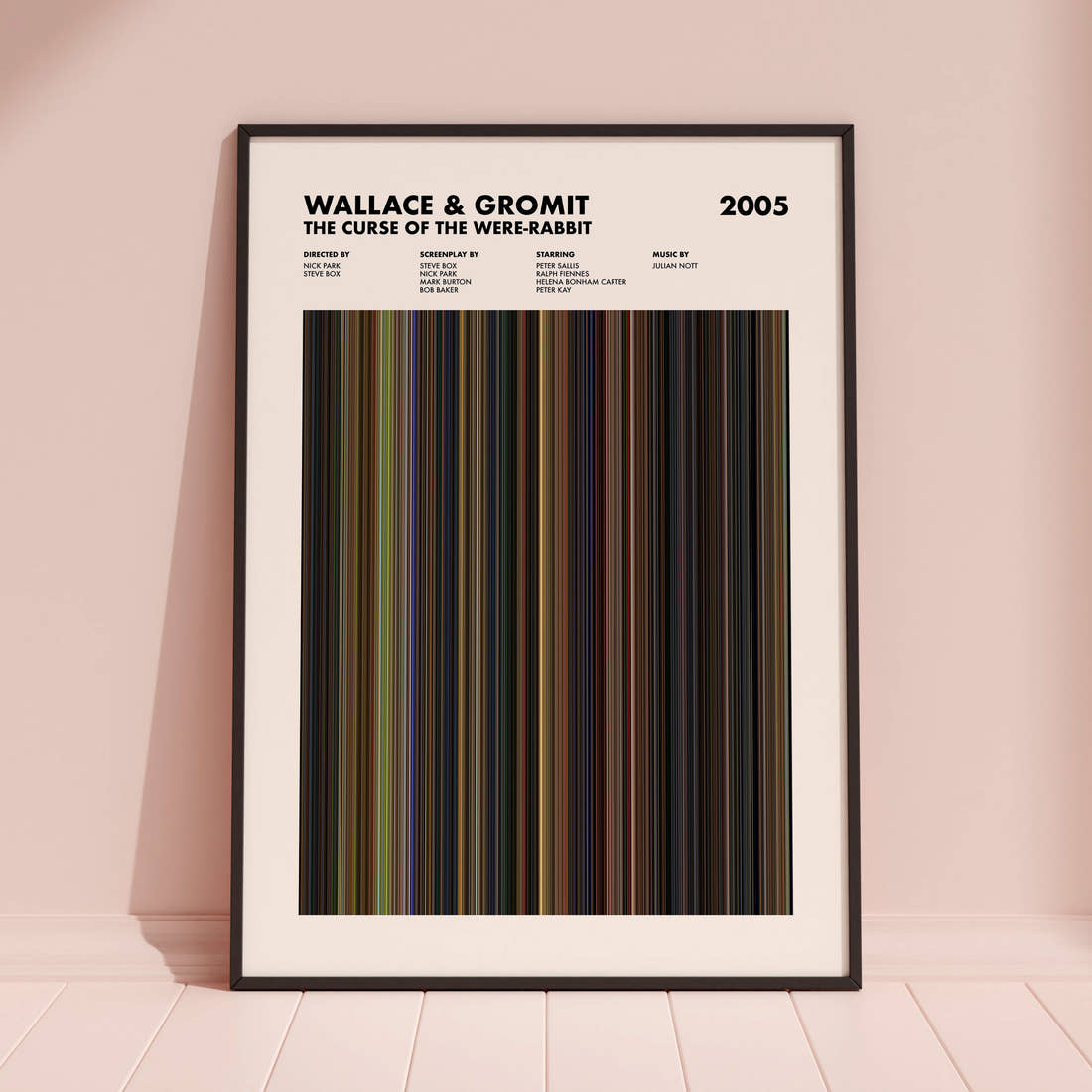 Wallace & Gromit: The Curse of the Were-Rabbit Movie Barcode Poster