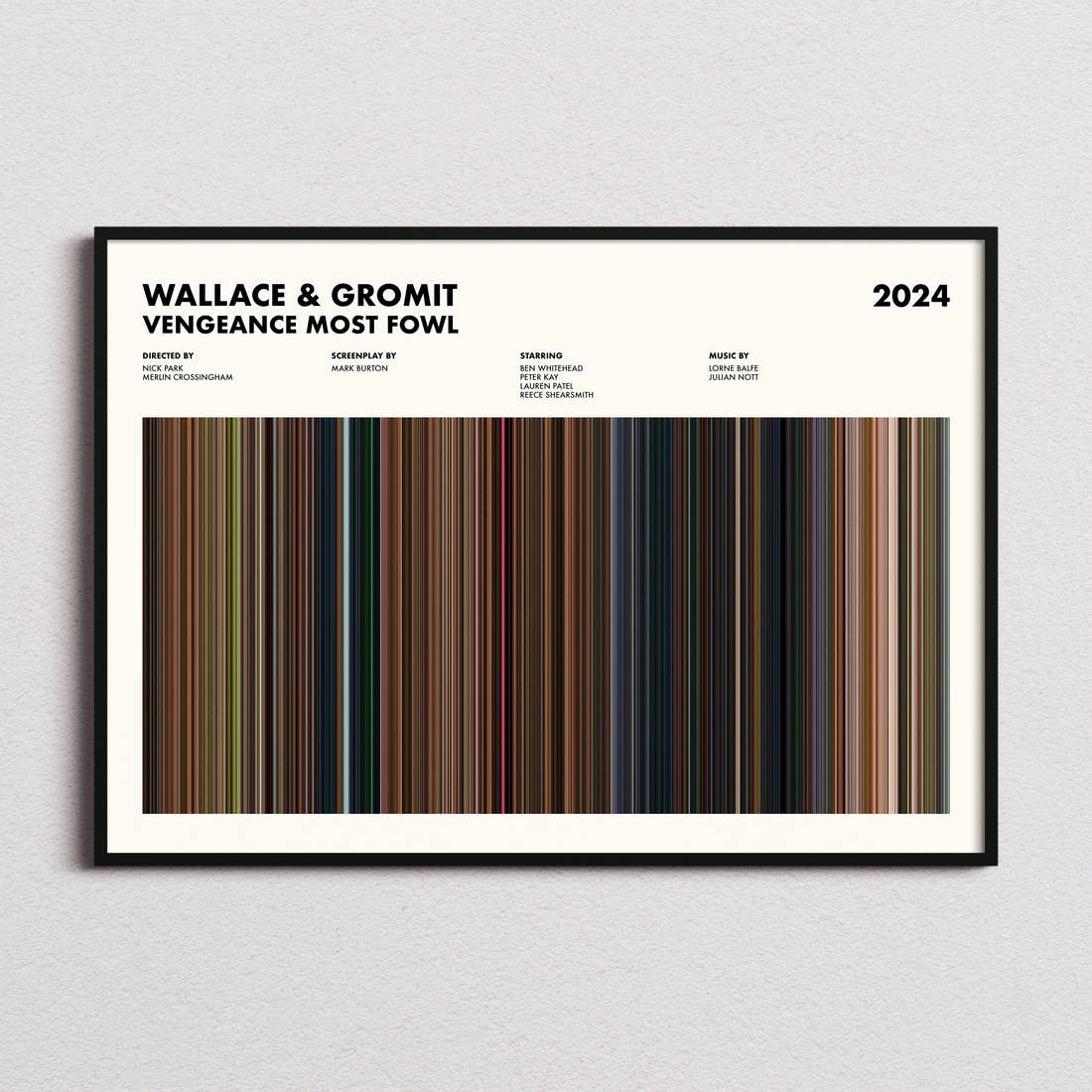 Wallace & Gromit: Vengeance Most Fowl Movie Barcode Poster