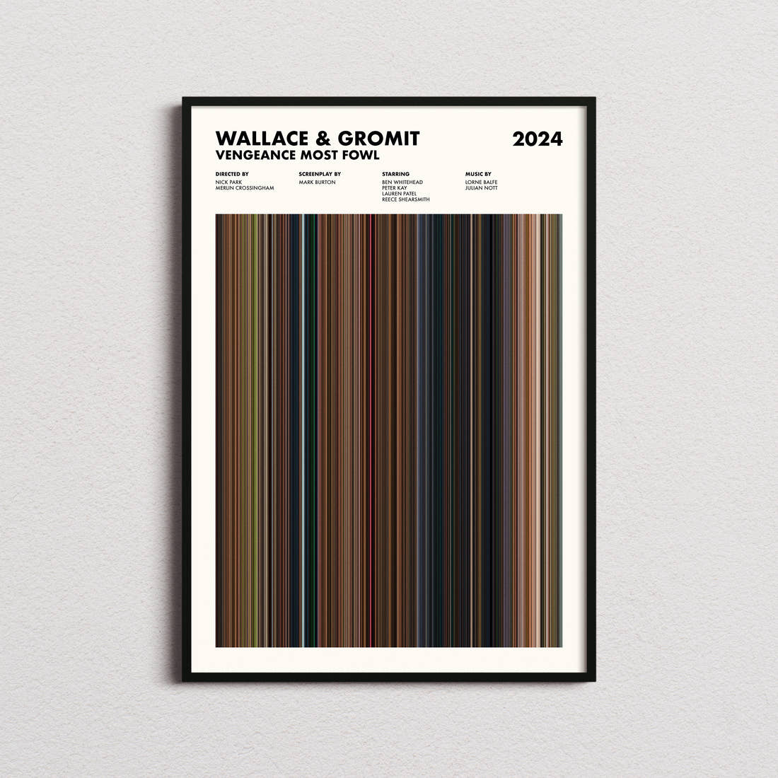 Wallace & Gromit: Vengeance Most Fowl Movie Barcode Poster