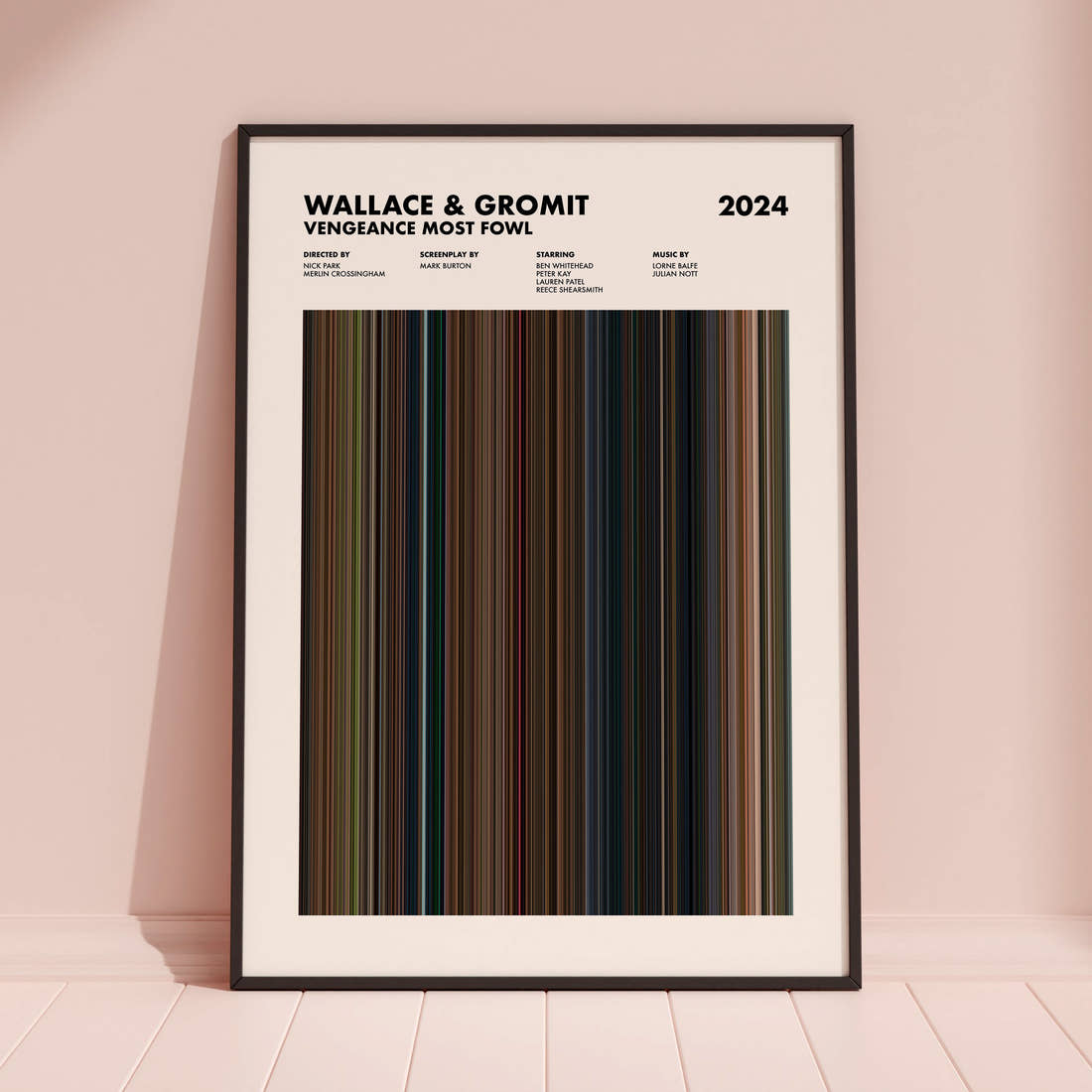 Wallace & Gromit: Vengeance Most Fowl Movie Barcode Poster
