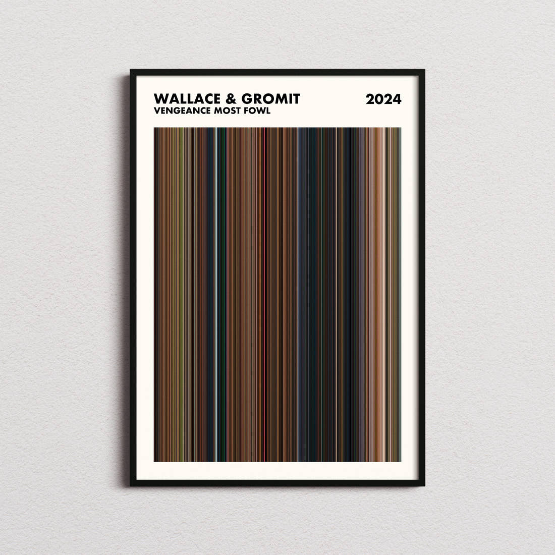Wallace & Gromit: Vengeance Most Fowl Movie Barcode Poster - Simplified