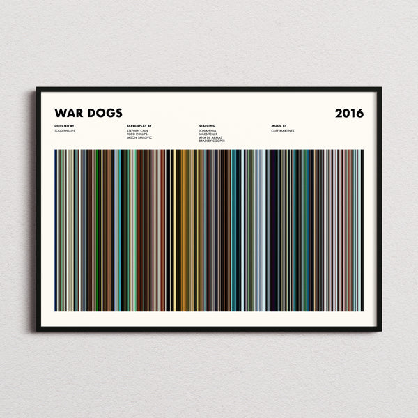 War Dogs Movie Barcode Poster