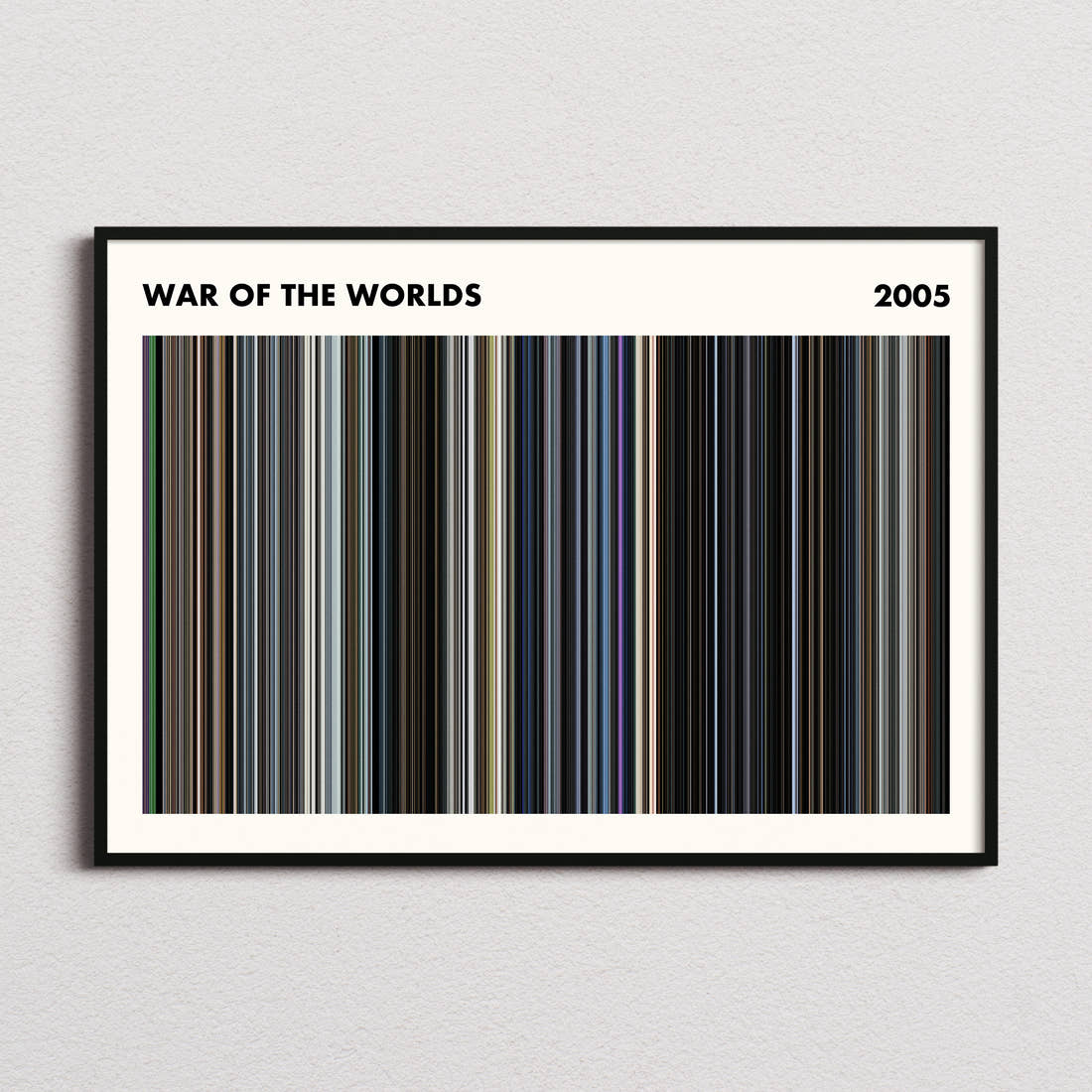 War of the Worlds Movie Barcode Poster - Simplified