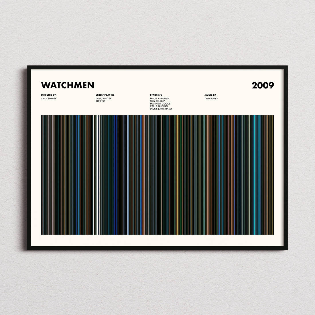 Watchmen Movie Barcode Poster