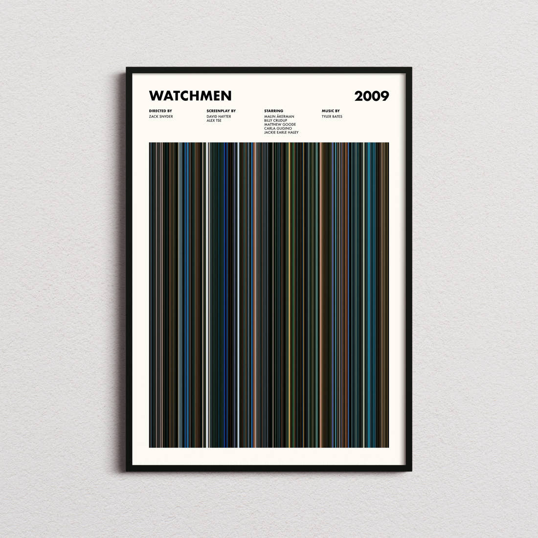 Watchmen Movie Barcode Poster