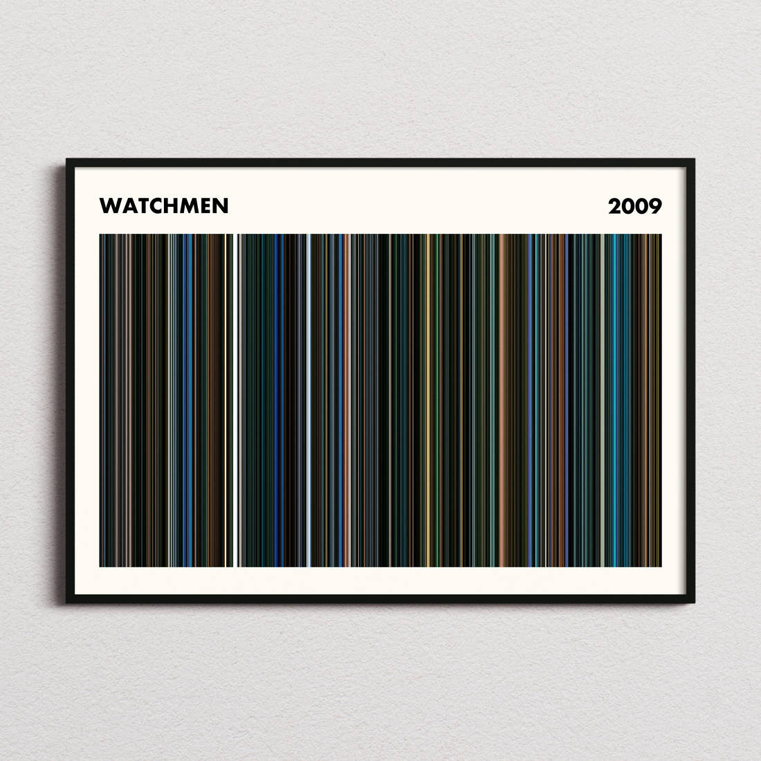 Watchmen Movie Barcode Poster - Simplified