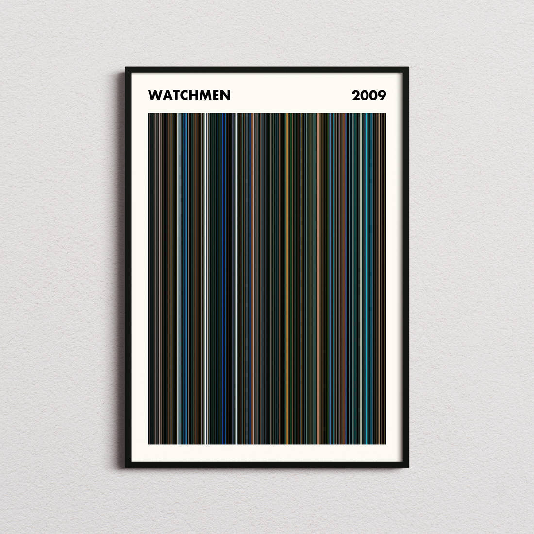 Watchmen Movie Barcode Poster - Simplified