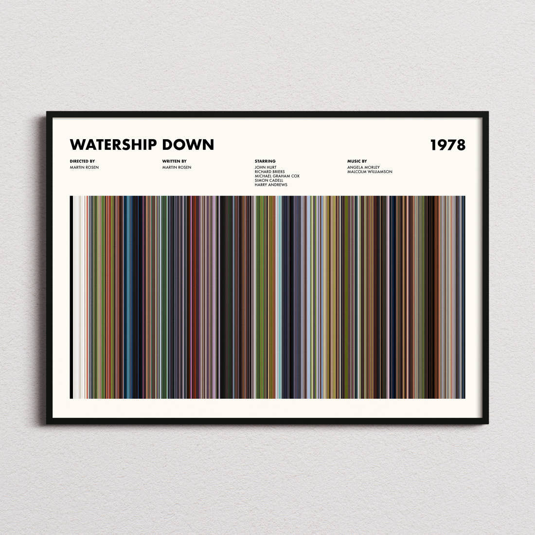 Watership Down Movie Barcode Poster