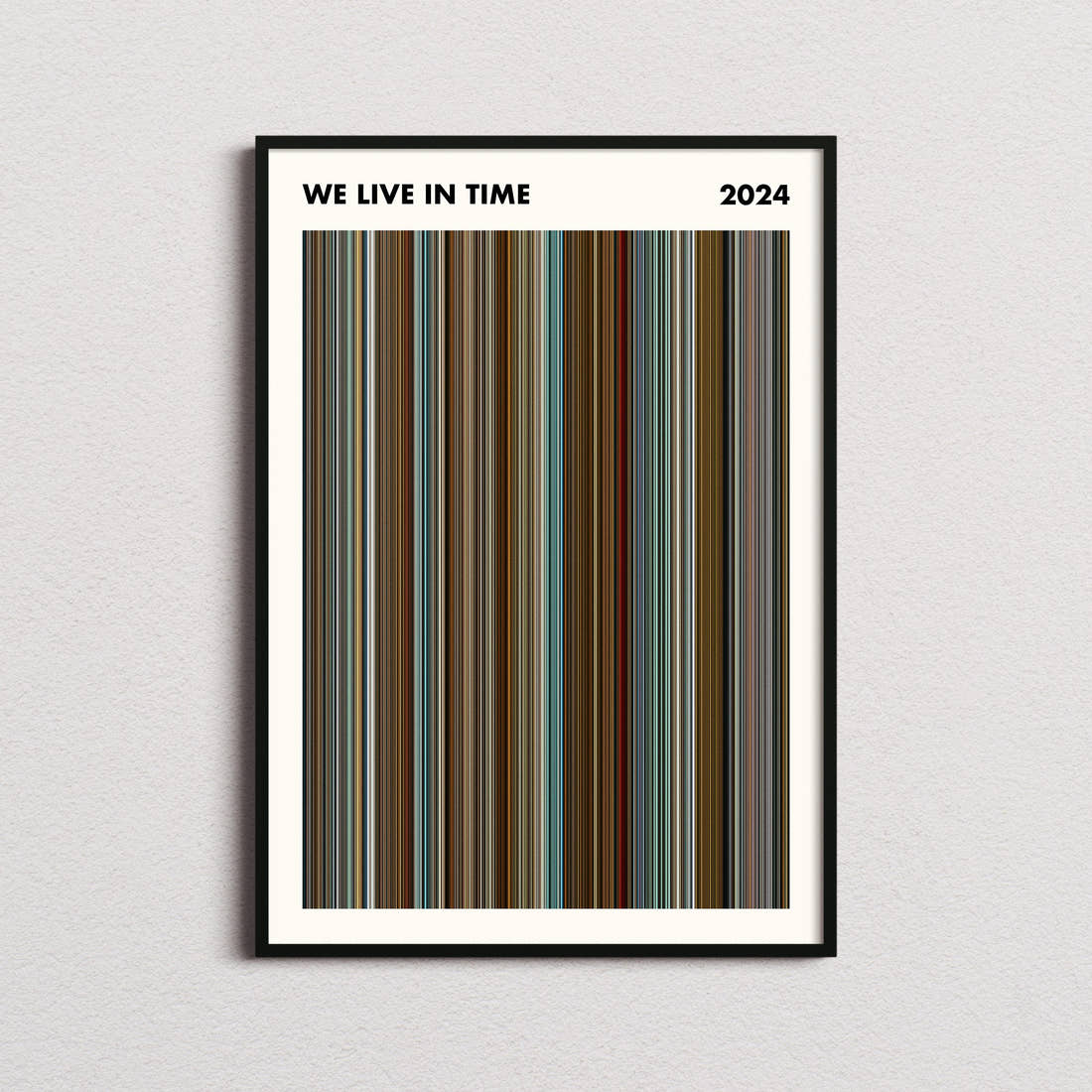 We Live in Time Movie Barcode Poster - Simplified