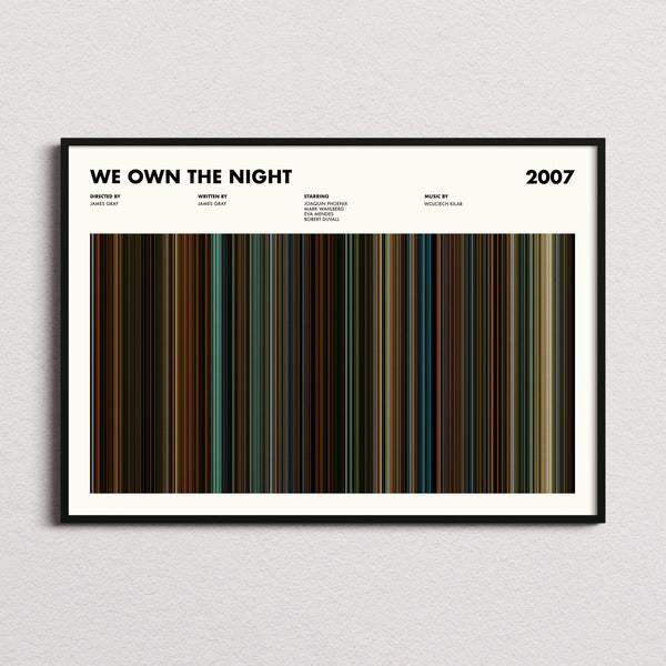 We Own The Night Movie Barcode Poster