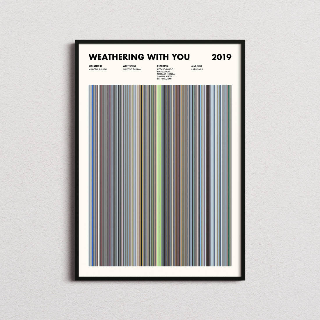 Weathering with You Movie Barcode Poster