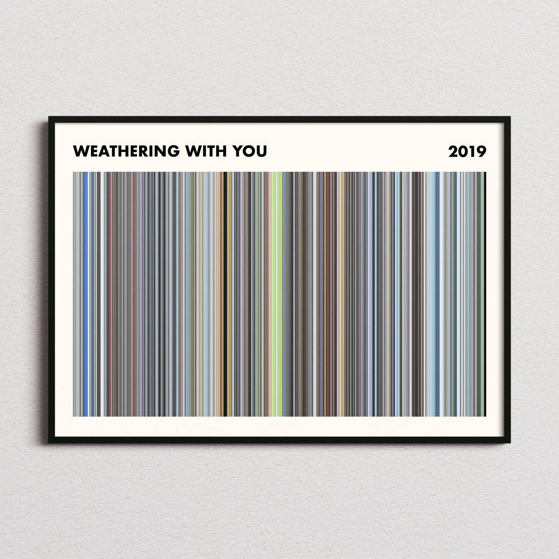 Weathering with You Movie Barcode Poster - Simplified