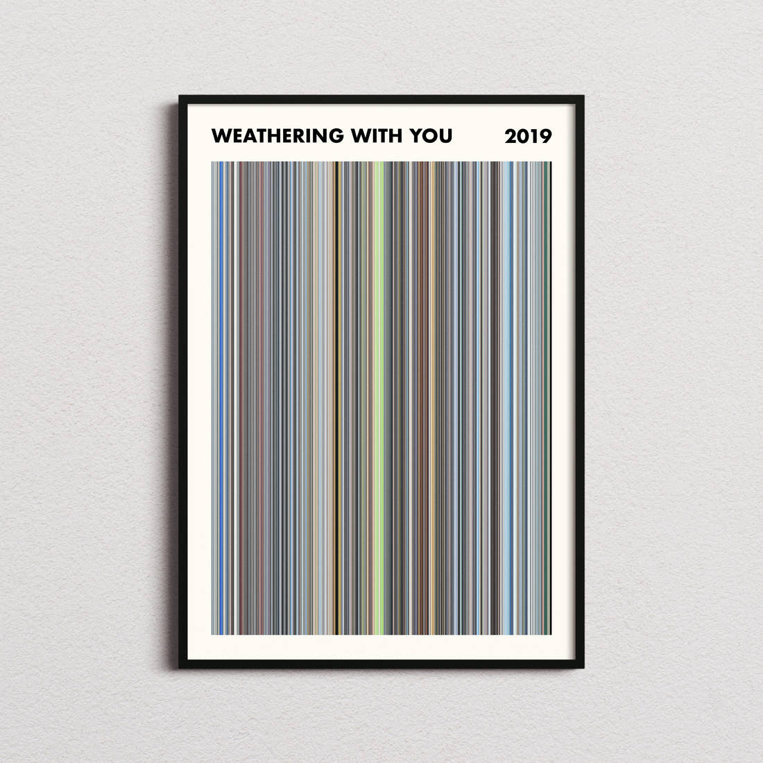 Weathering with You Movie Barcode Poster - Simplified