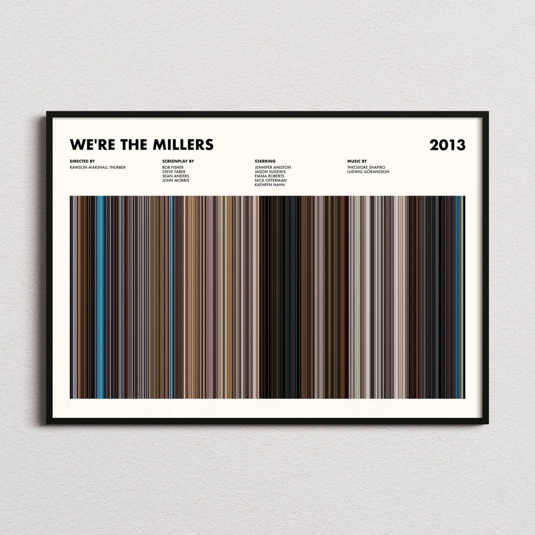 We're the Millers Movie Barcode Poster