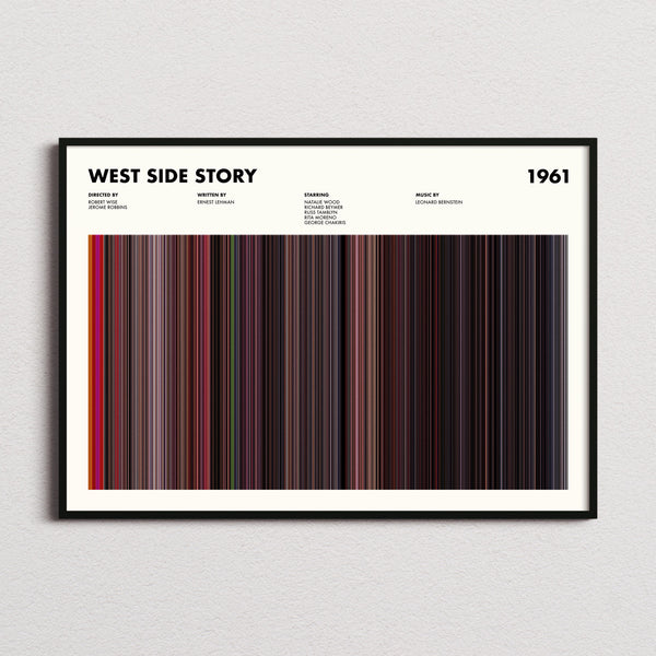 West Side Story 1961 Movie Barcode Poster