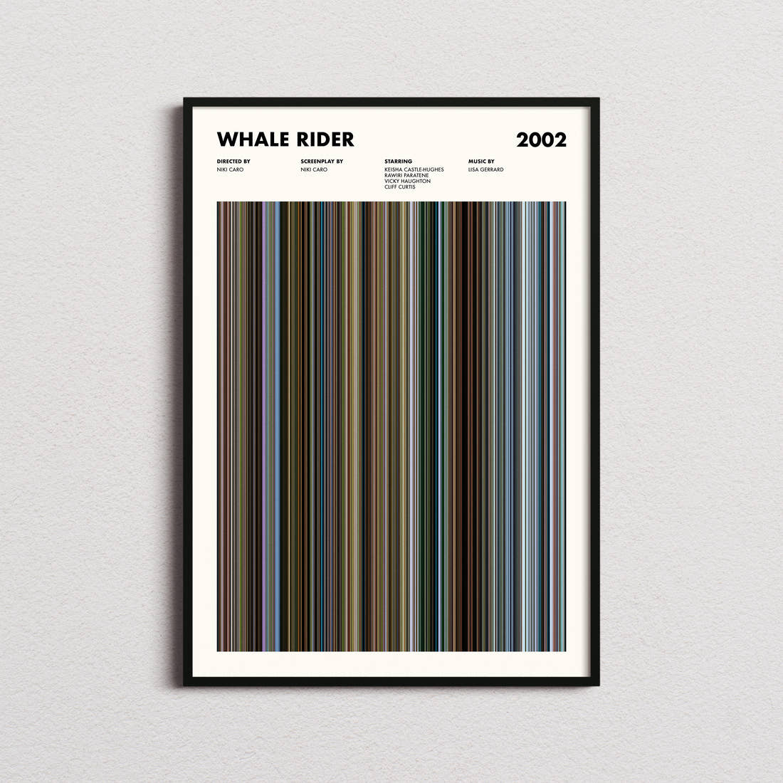 Whale Rider Movie Barcode Poster