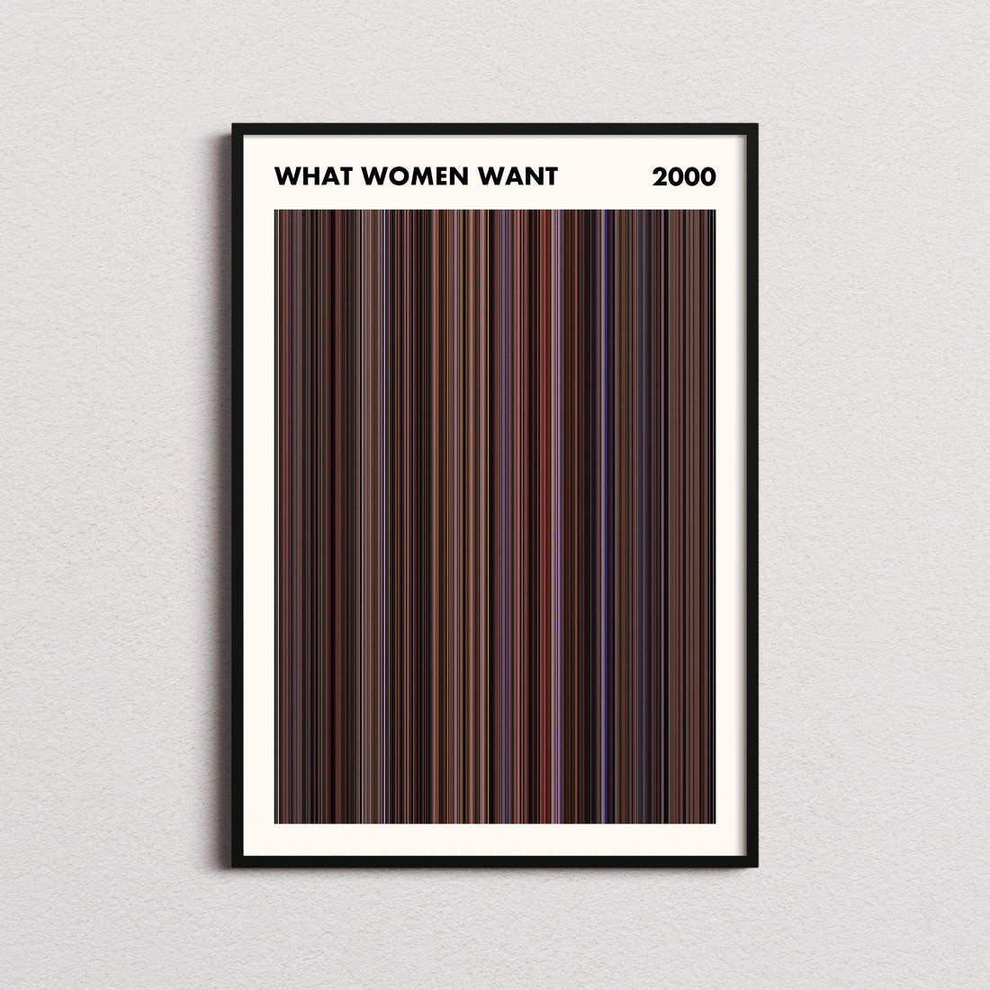 What Women Want Movie Barcode Poster - Simplified