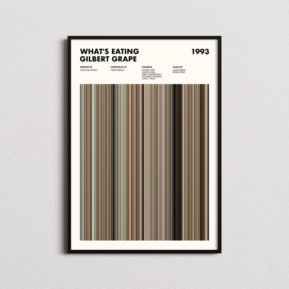 What's Eating Gilbert Grape Movie Barcode Poster