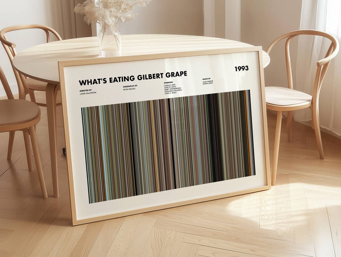What's Eating Gilbert Grape Movie Barcode Poster