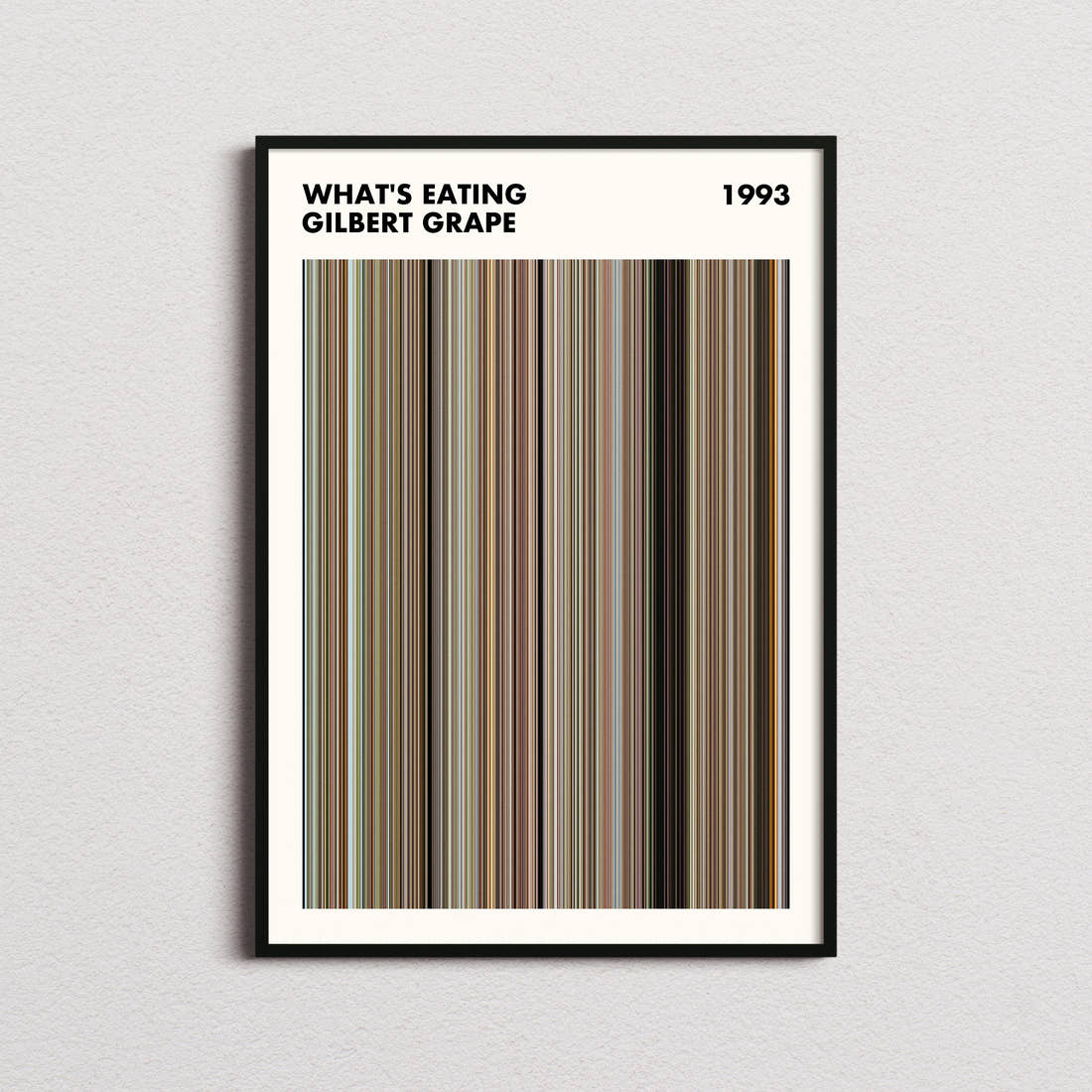 What's Eating Gilbert Grape Movie Barcode Poster - Simplified