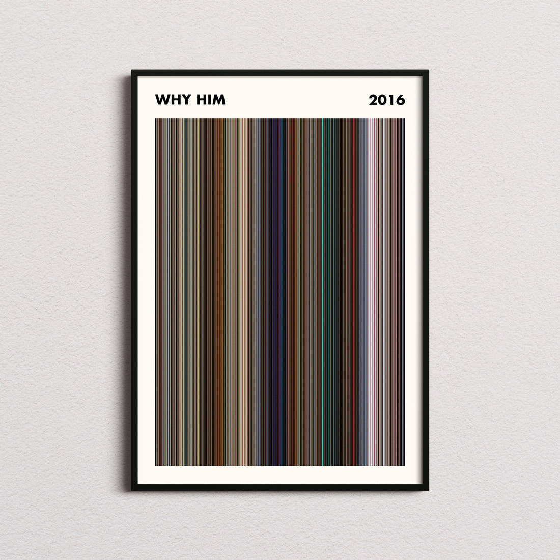 Why Him Movie Barcode Poster - Simplified