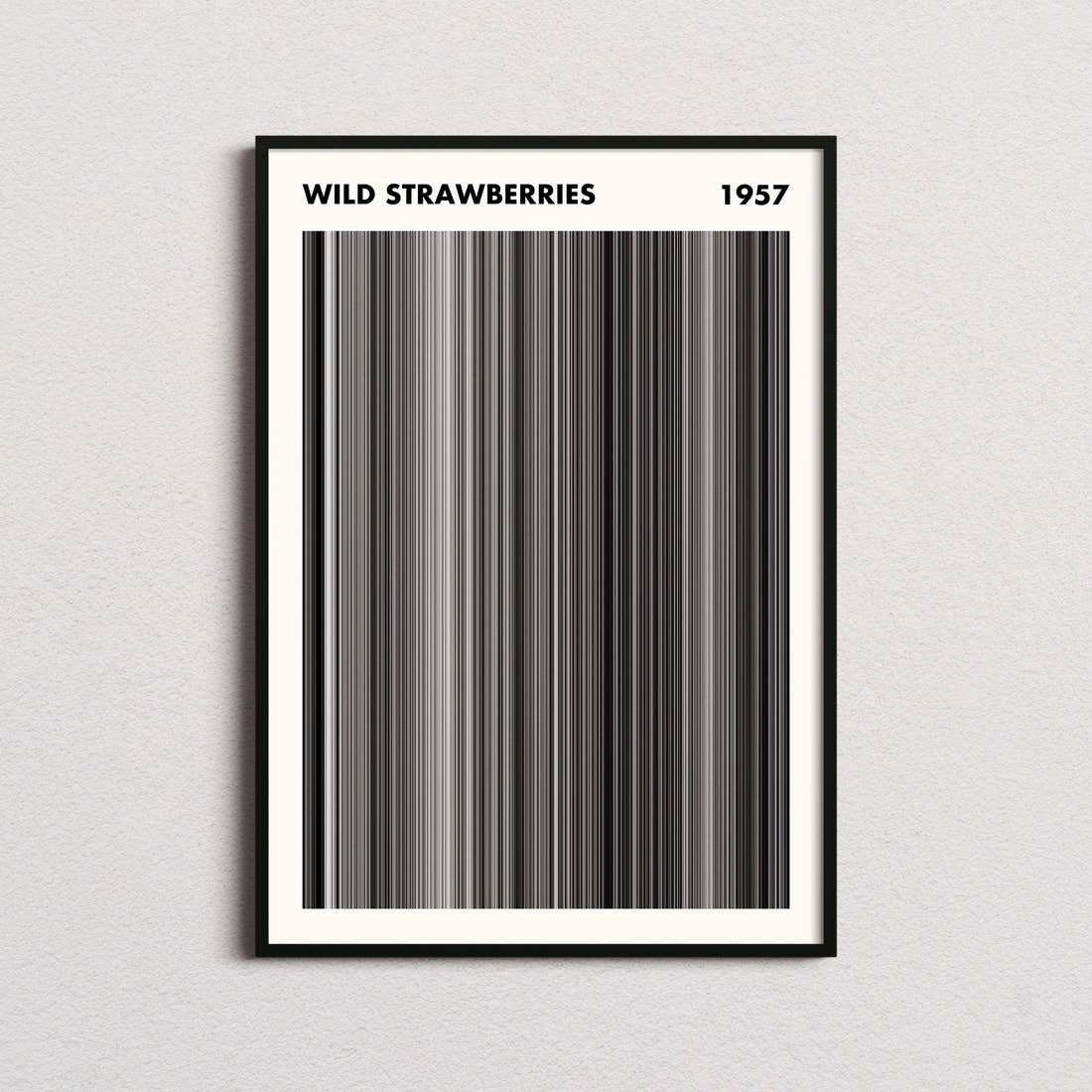Wild Strawberries Movie Barcode Poster - Simplified
