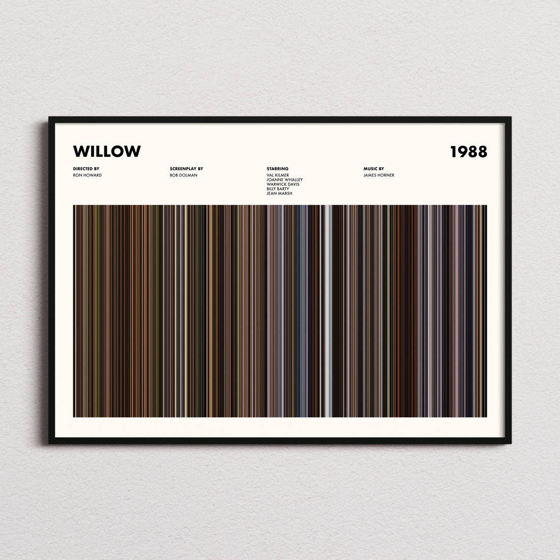 Willow Movie Barcode Poster