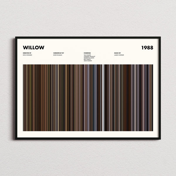 Willow Movie Barcode Poster