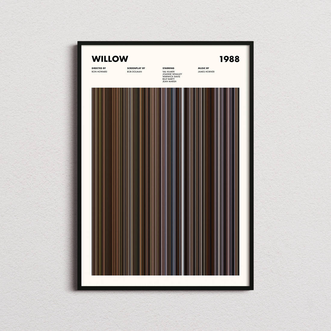 Willow Movie Barcode Poster