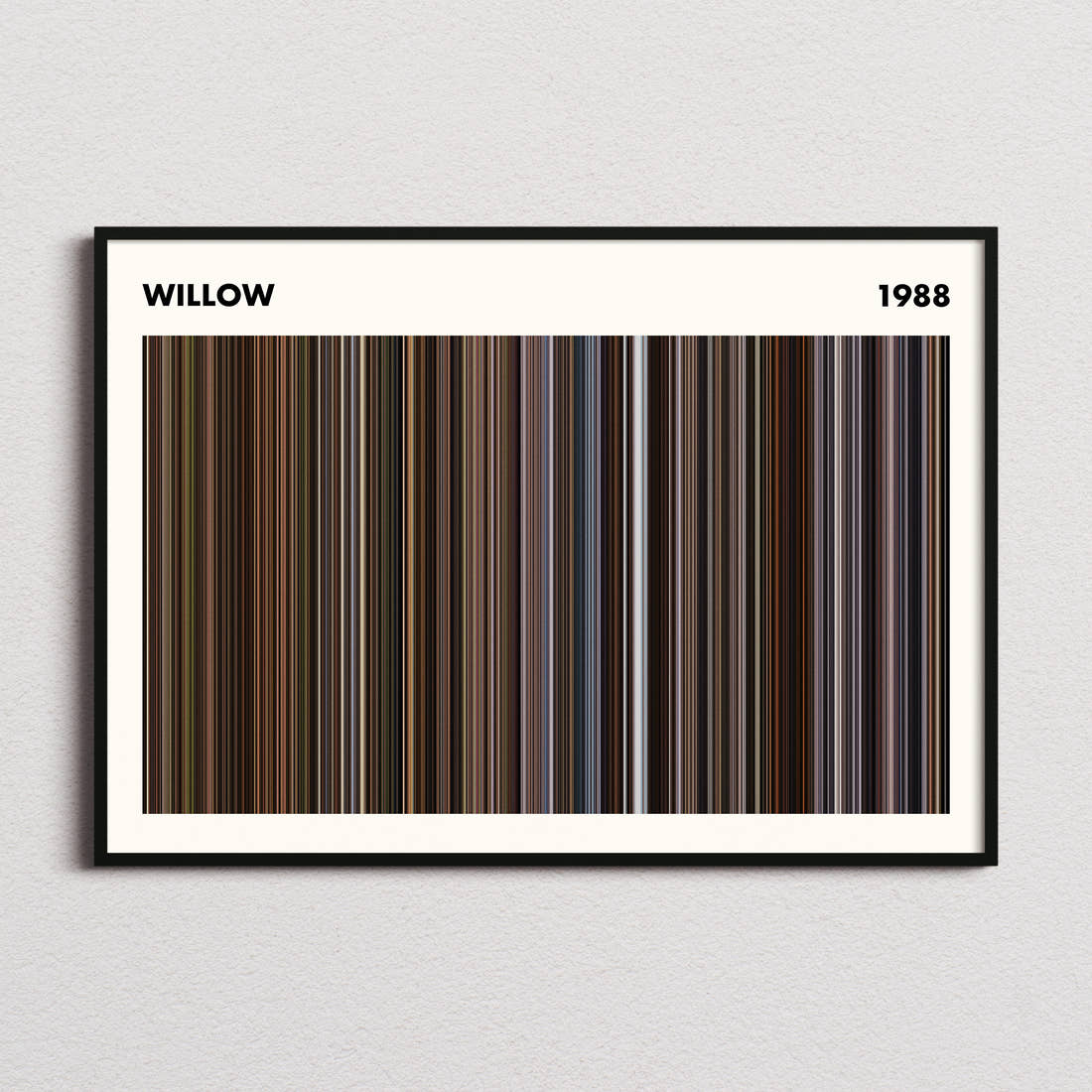 Willow Movie Barcode Poster - Simplified
