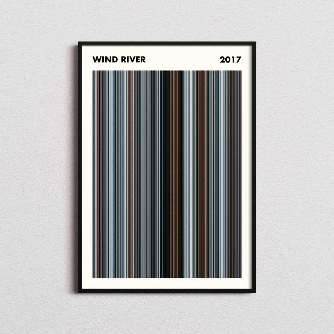Wind River Movie Barcode Poster - Simplified