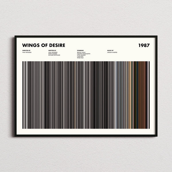 Wings of Desire Movie Barcode Poster