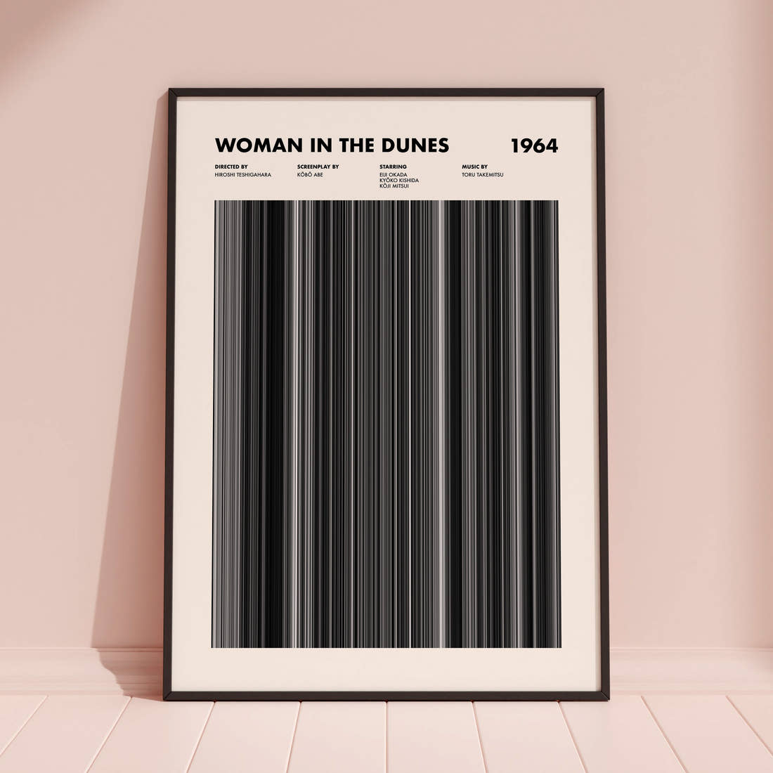 Woman in the Dunes Movie Barcode Poster